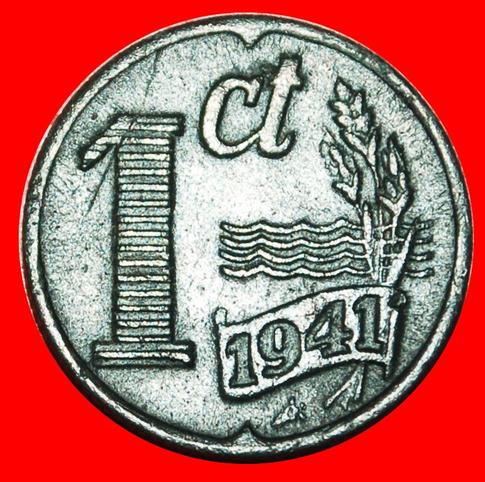 * OCCUPATION by GERMANY (1941-1944): NETHERLANDS ★ 1 CENT 1941! ERROR!★LOW START ★ NO RESERVE!