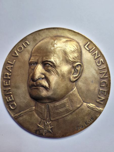  Ball-Franz Medaille 1914 General von Linsingen very rare Golden Gate Koblenz Frank Maurer i715   