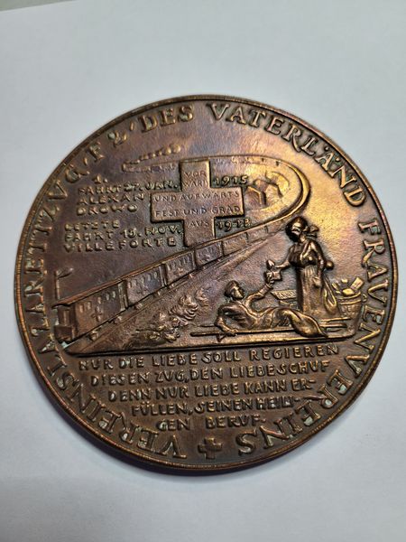  K.Goetz Medaille 1918 Stiftung Frau Else Dürr selten Golden Gate Koblenz Frank Maurer i717   