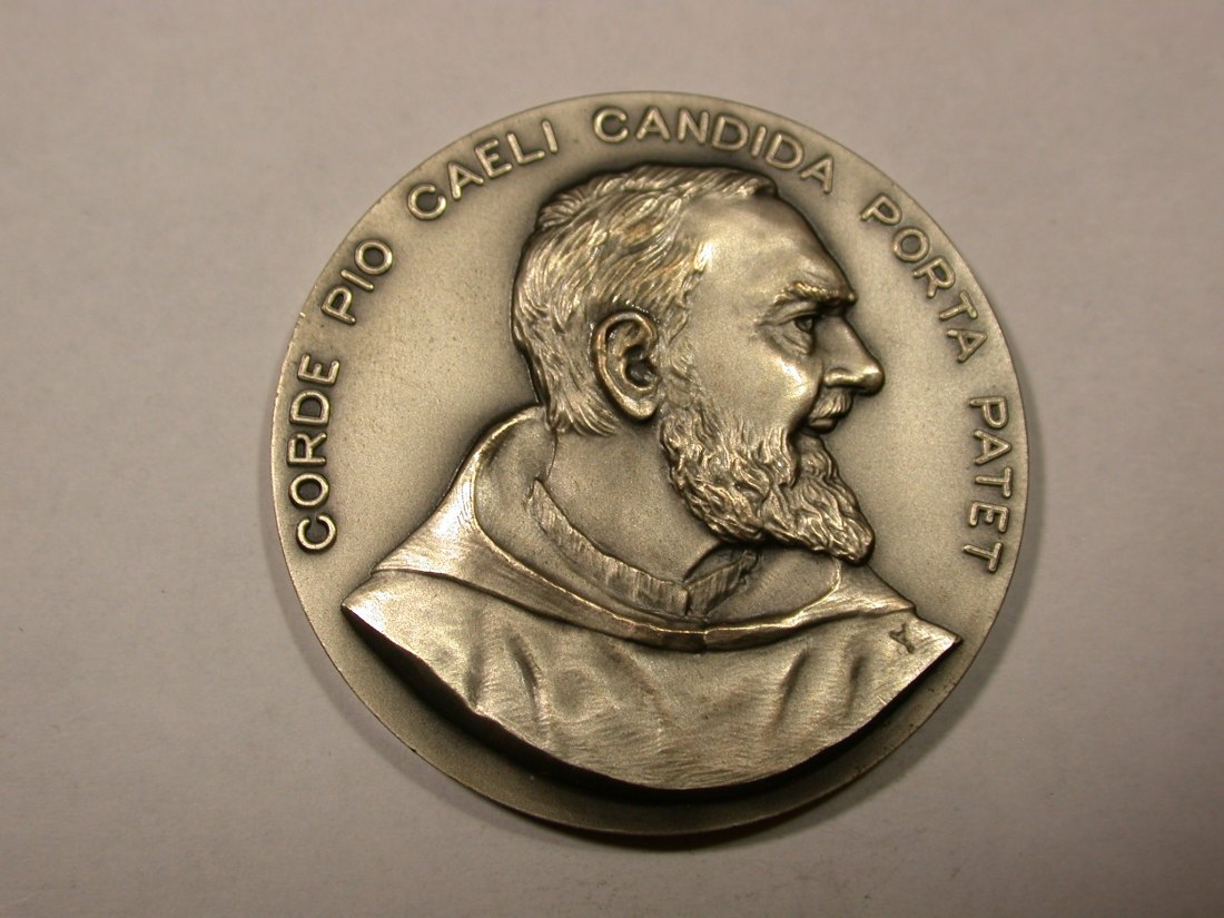  F15  Italien  Pater Pio gr. Medaille 2002 von Becker nur 30 Auflage in 35 Gr. Silber  Originalbilder   
