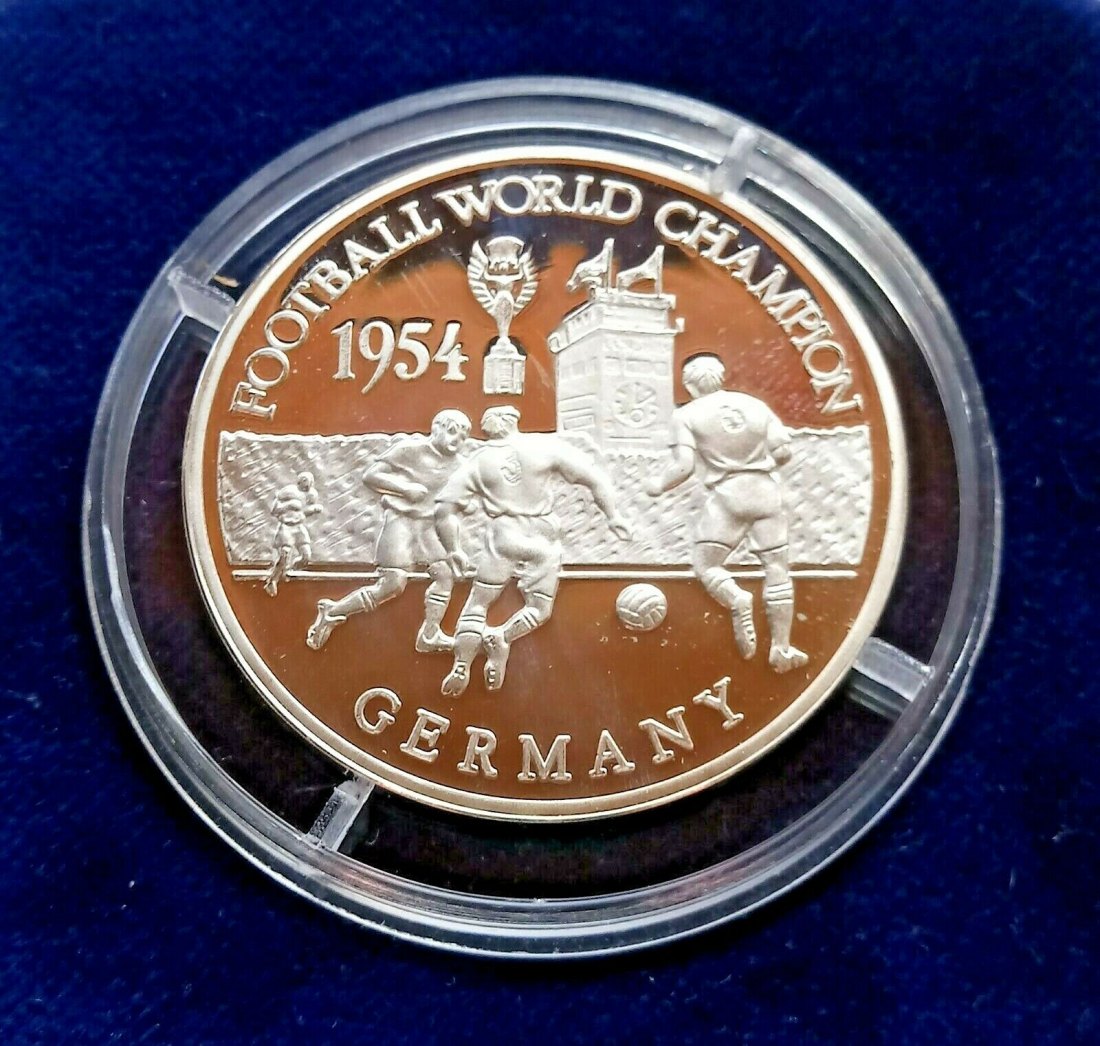 SAMBIA 500 Kwacha 2001 Fußballweltmeister - 1954 Deutschland 15 gr. SILBER 999