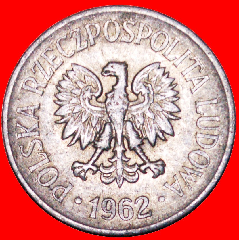  * SOCIALIST STARS ON EAGLE (1957-1985):POLAND★20 GROSZES 1962★DISCOVERY COIN★LOW START ★ NO RESERVE!   
