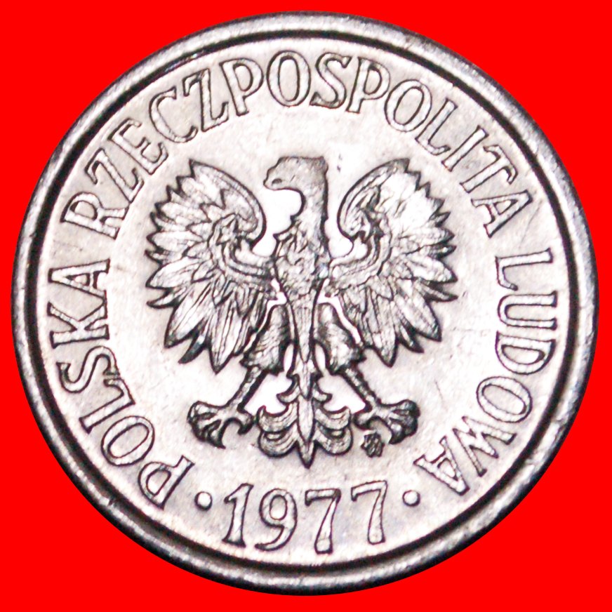  * SOZIALISTISCHE STERNE AUF ADLER (1957-1985):POLEN★20 GROSHEN 1977★ENTDECKUNG MÜNZE★OHNE VORBEHALT!   