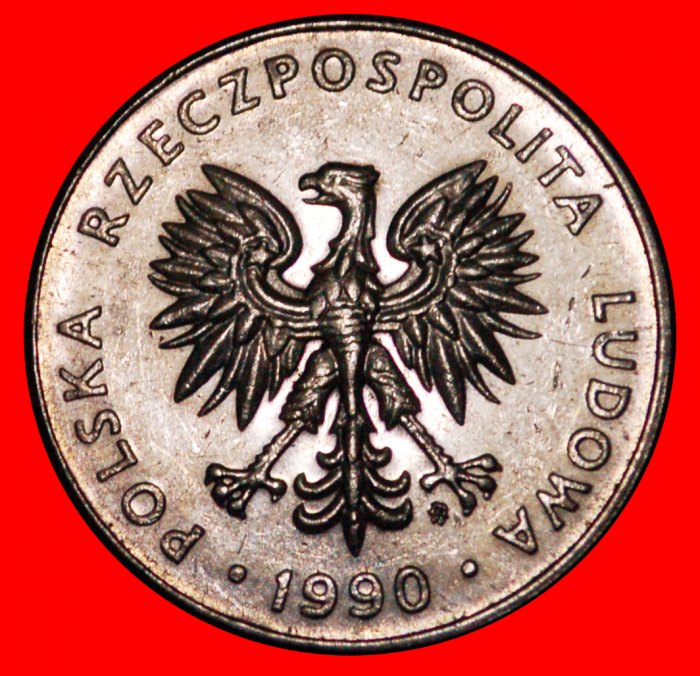  * SOCIALIST STARS ON EAGLE: POLAND ★ 20 ZLOTY 1990! ★LOW START ★ NO RESERVE!   