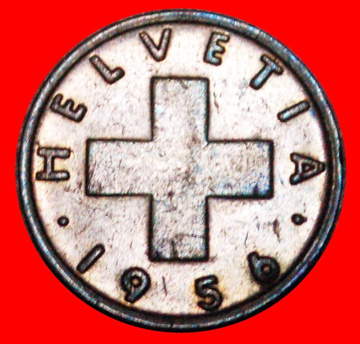 * WHEAT SPRIG (1948-2006): SWITZERLAND ★ 1 RAPPEN 1956B! JUST PUBLISHED! ★LOW START ★ NO RESERVE!