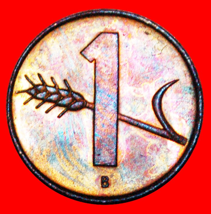  * WEIZENZWEIG (1948-2006): SCHWEIZ ★ 1 RAPPEN 1966B! STEMPEL II+B!★OHNE VORBEHALT!   