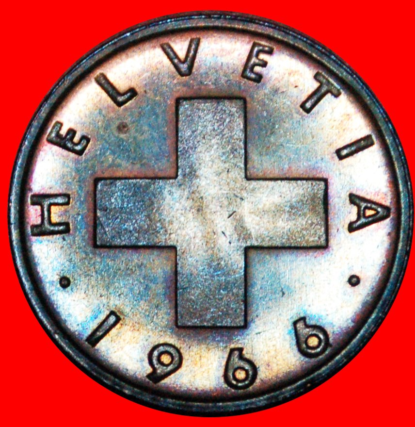* WHEAT SPRIG (1948-1974): SWITZERLAND ★ 2 RAPPEN 1966B! JUST PUBLISHED! ★LOW START ★ NO RESERVE!