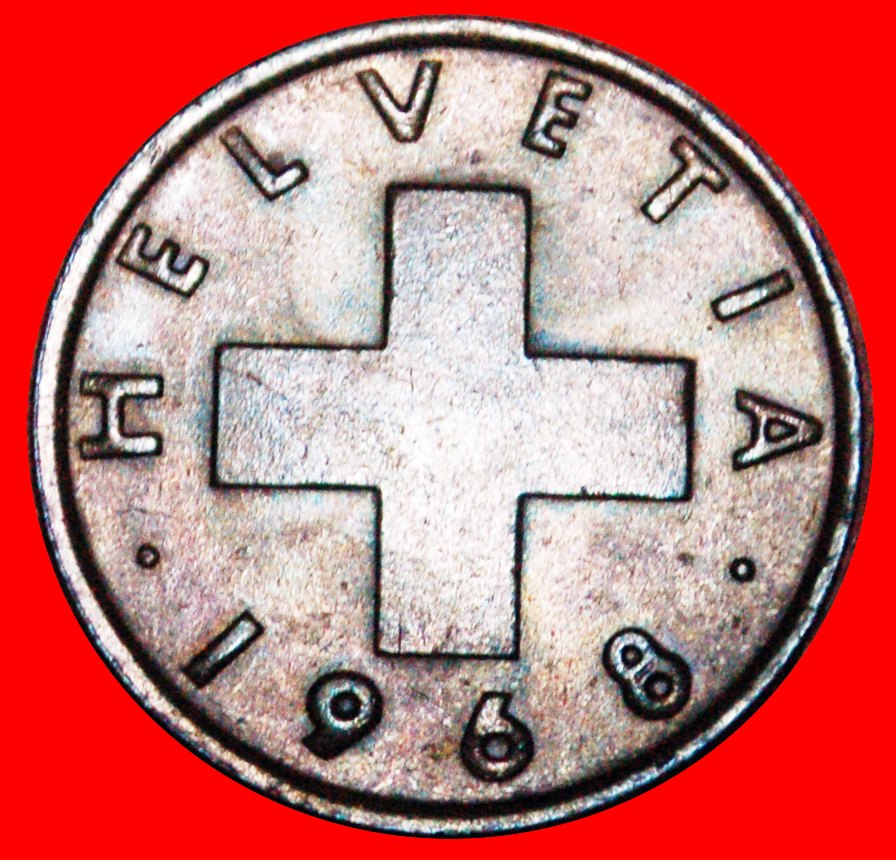  * WHEAT SPRIG (1948-1974): SWITZERLAND ★ 2 RAPPEN 1968B! DIES II+B! ★LOW START ★ NO RESERVE!   