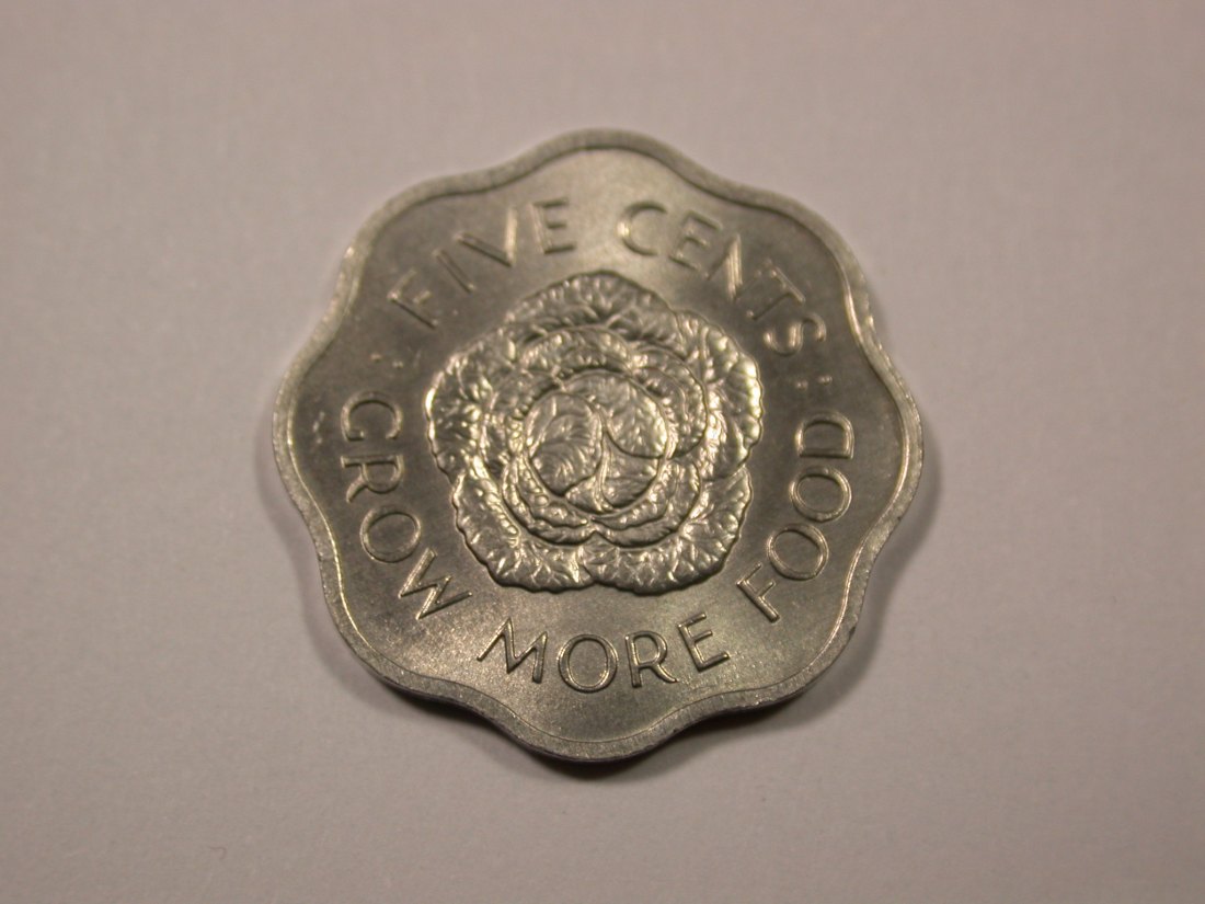 F16 Seychellen FAO 5 Cent 1972 in UNC, f.ST Originalbilder