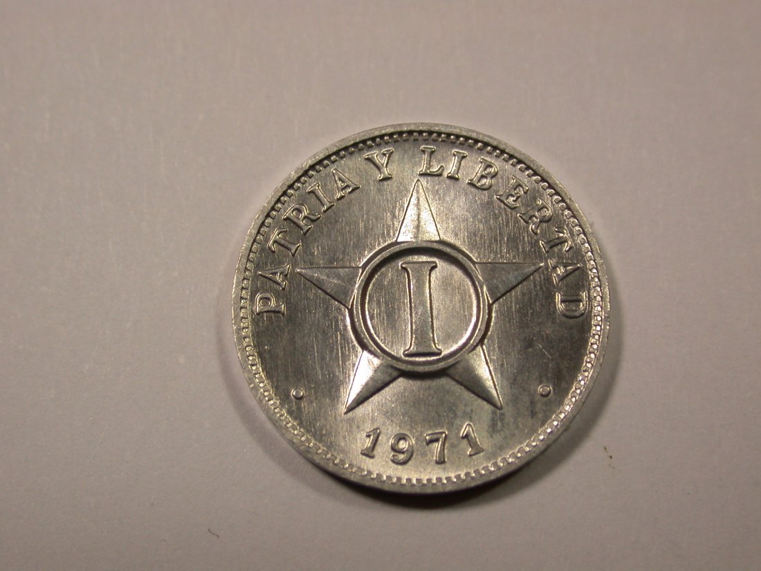  F16  Kuba  5 Centavo 1971 in UNC, f.ST   R !  Originalbilder   