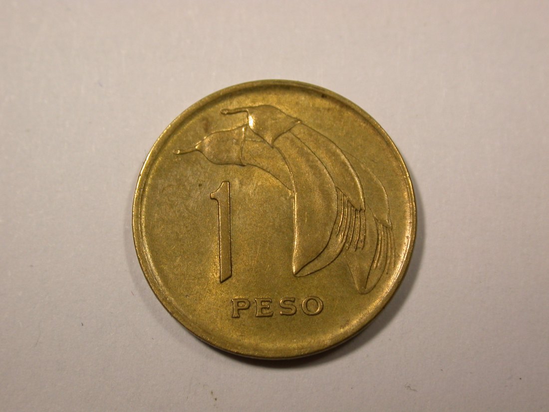 F16 Uruguay 1 Peso 1968 in UNC, f.ST Originalbilder