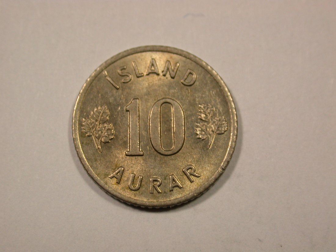 F16 Island 10 Aurar 1966 in ST Originalbilder