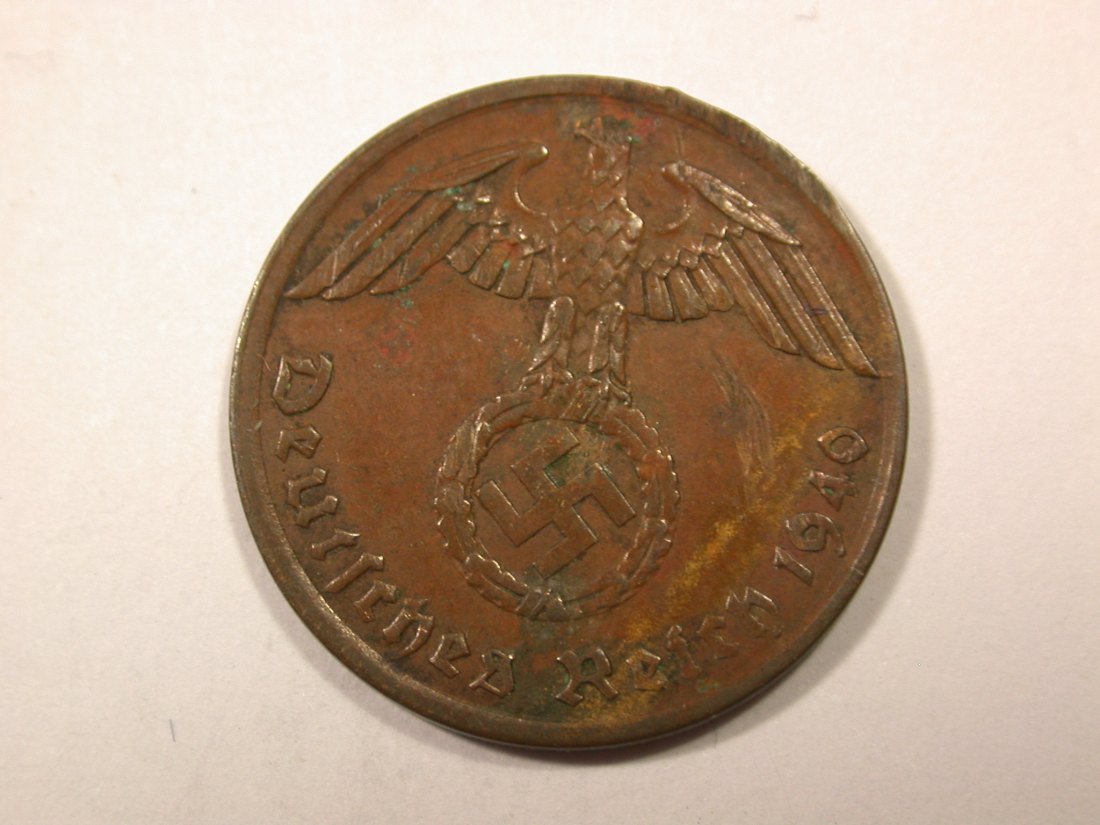  F16  3.Reich  1 Pfennig 1940 A in ss   Originalbilder   