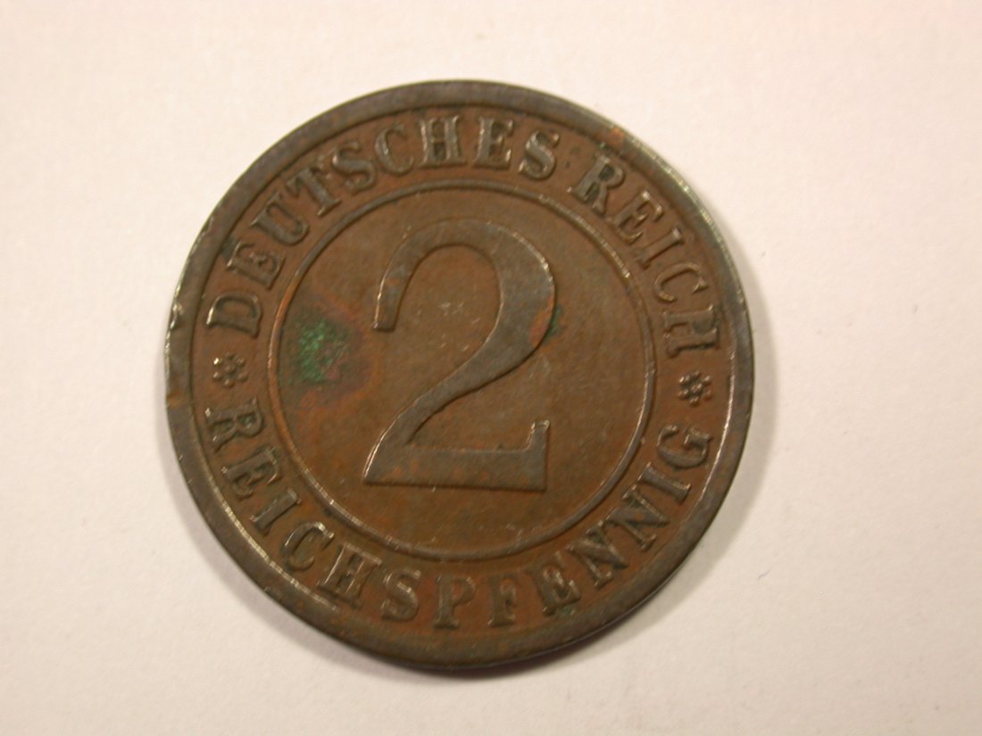  F16  Weimar 2 Reichs Pfennig 1924 E in ss/ss+   Originalbilder   