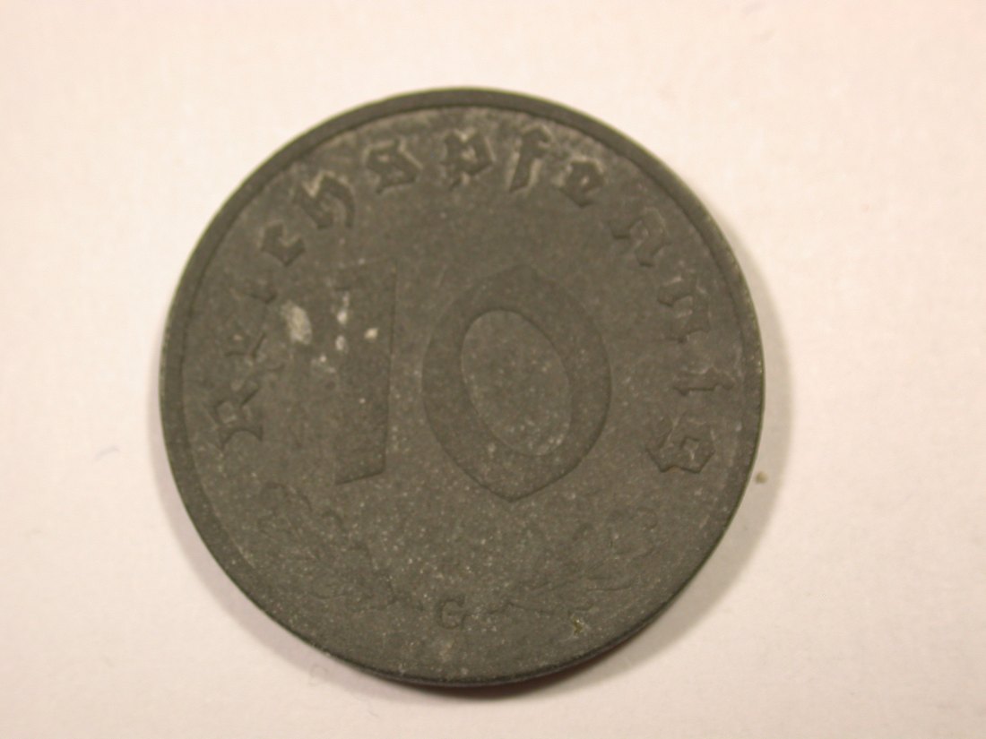  F16  3.Reich  10 Pfennig  1941 G in ss   Originalbilder   