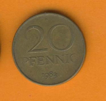  DDR 20 Pfennig 1983   