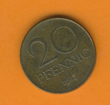  DDR 20 Pfennig 1984   