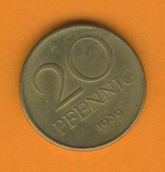  DDR 20 Pfennig 1989   