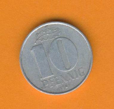  DDR 10 Pfennig 1967 A   