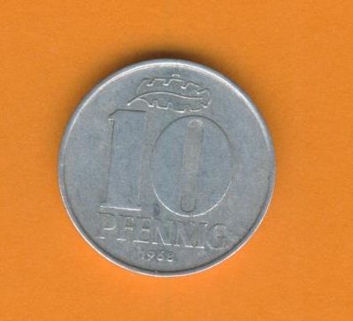  DDR 10 Pfennig 1968 A   