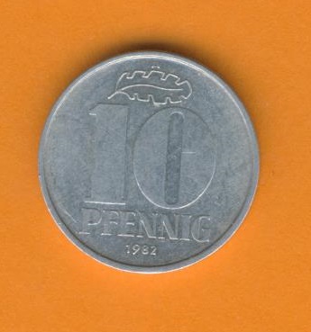  DDR 10 Pfennig 1982 A   