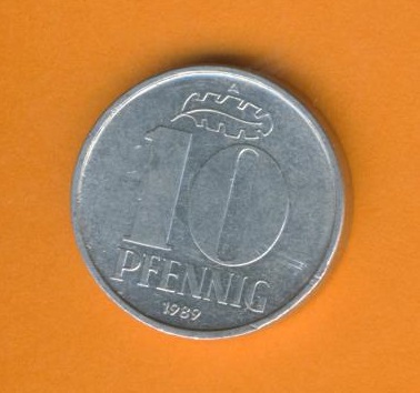  DDR 10 Pfennig 1989 A   