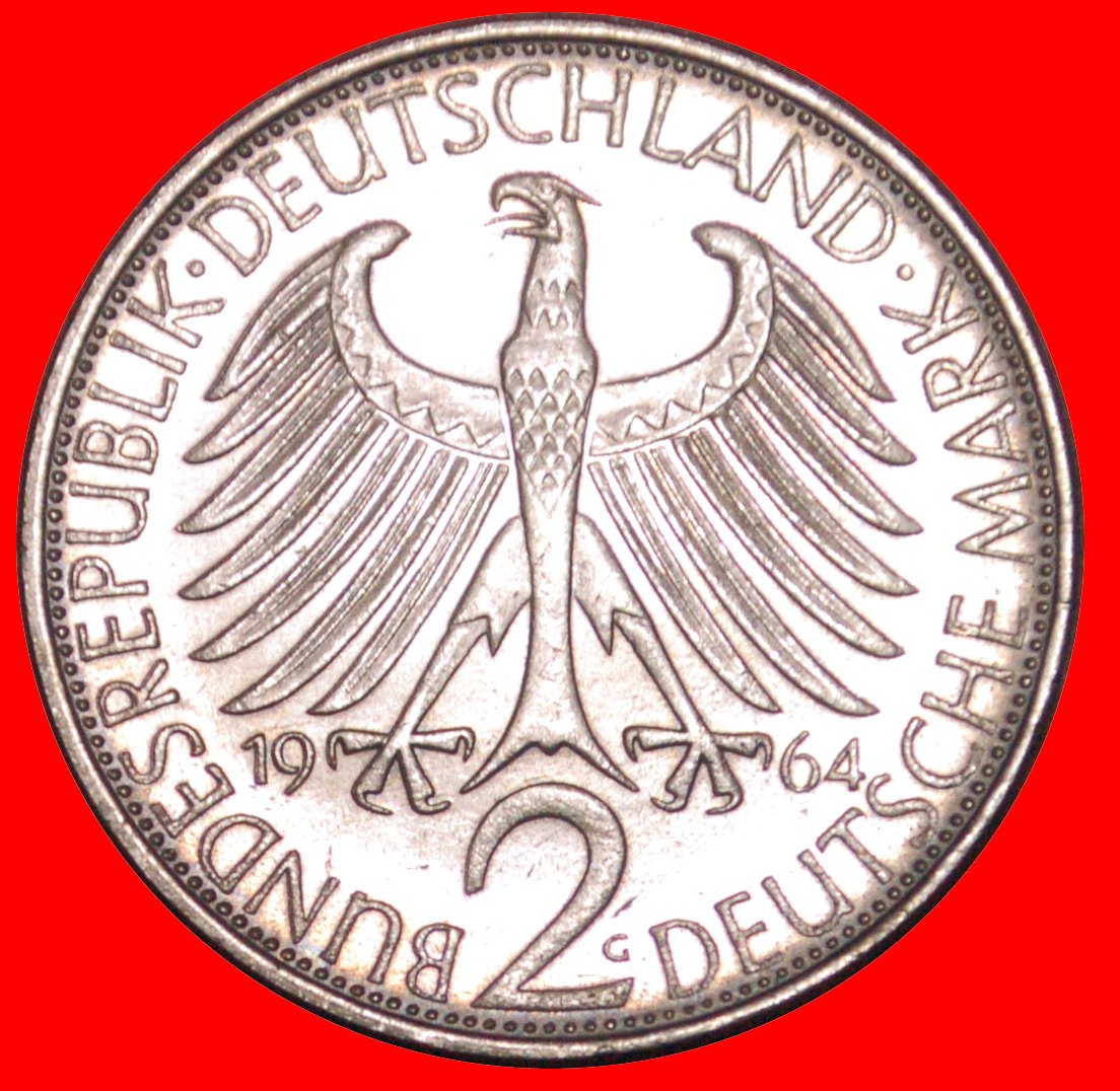  * NOBELPREISTRÄGER 1918: DEUTSCHLAND ★ 2 MARK 1964G PLANCK (1858-1947)! ENTDECKUNG! OHNE VORBEHALT!   