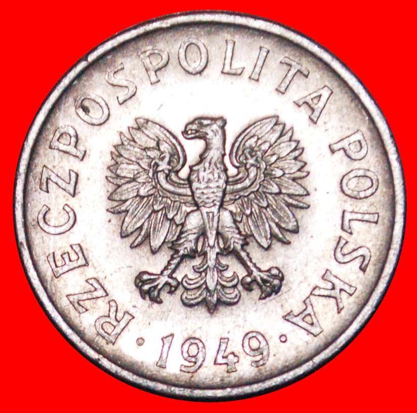 * 2 VERKAUFT SOZIALISTISCHE STERNE AUF ADLER:POLEN★20 GROSHEN 1949 VZGL STEMPELGLANZ★OHNE VORBEHALT!