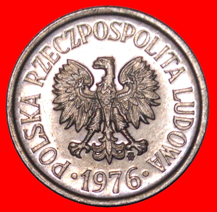  * SOCIALIST STARS ON EAGLE (1957-1985): POLAND★20 GROSZES 1976 DIE I.2! TO BE PUBLISHED★ NO RESERVE!   
