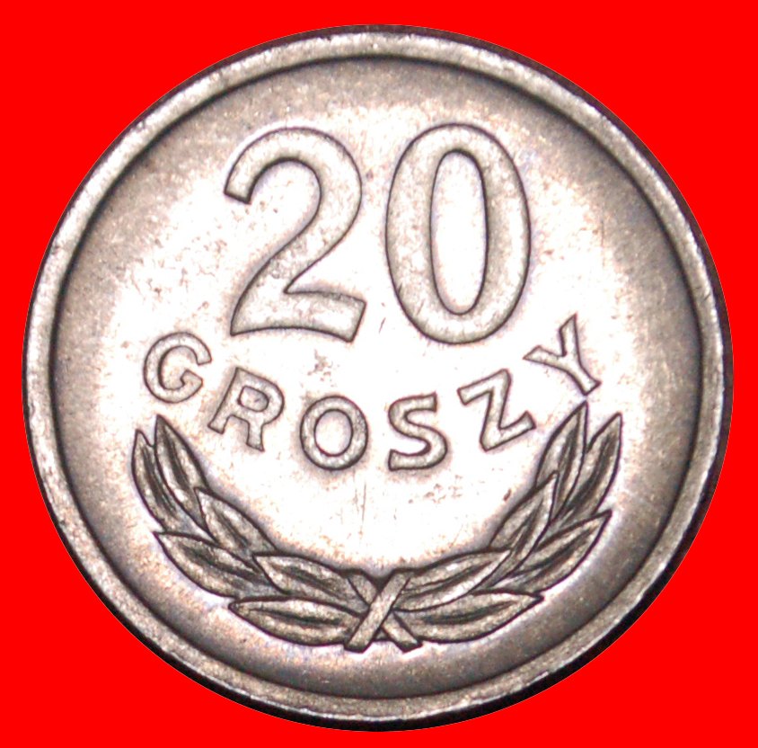  * SOCIALIST STARS ON EAGLE (1957-1985): POLAND★20 GROSZES 1976 DIE I.2! TO BE PUBLISHED★ NO RESERVE!   