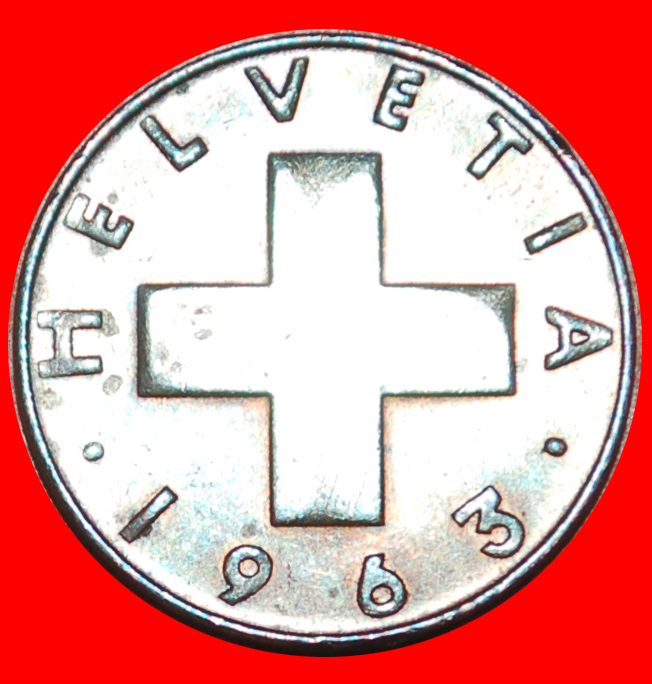  * WEIZENZWEIG (1948-2006): SCHWEIZ ★ 1 RAPPEN 1963B! STEMPEL II+B! ★OHNE VORBEHALT!   