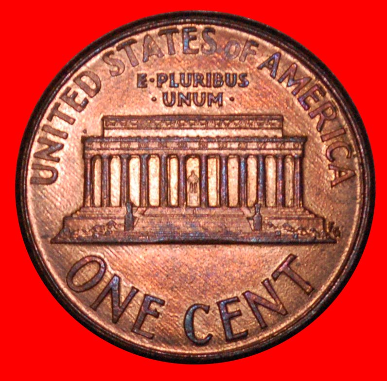  * MEMORIAL (1982-2008): USA★ 1 CENT 1990 UNC MINT LUSTRE! LINCOLN 1809-1865★LOW START! ★ NO RESERVE!   