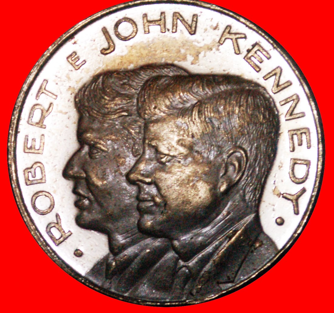  * ASSASSINATIONS OF KENNEDYS: USA(?) ★ MEDAL 1917-1963★1925-1968 COVERED WITH SILVER★TO BE PUBLISHED   