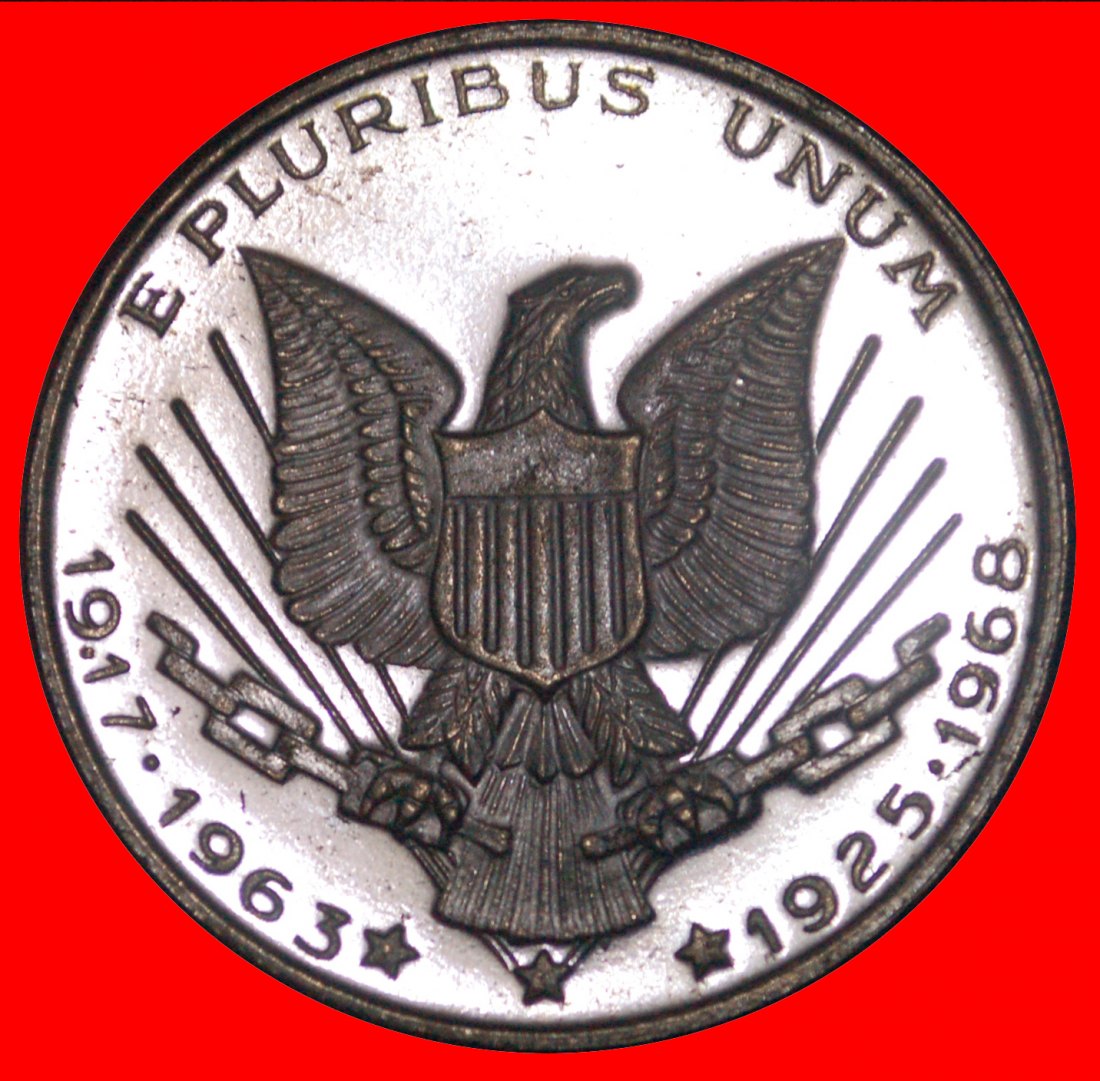  * ASSASSINATIONS OF KENNEDYS: USA(?) ★ MEDAL 1917-1963★1925-1968 COVERED WITH SILVER★TO BE PUBLISHED   