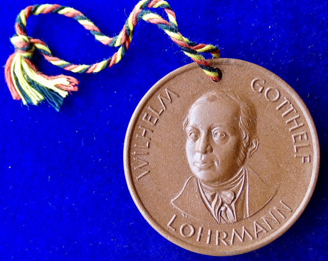  Porzellan- Medaille Technische Hochschule Dresden 1955, Wilhelm Lohrmann   