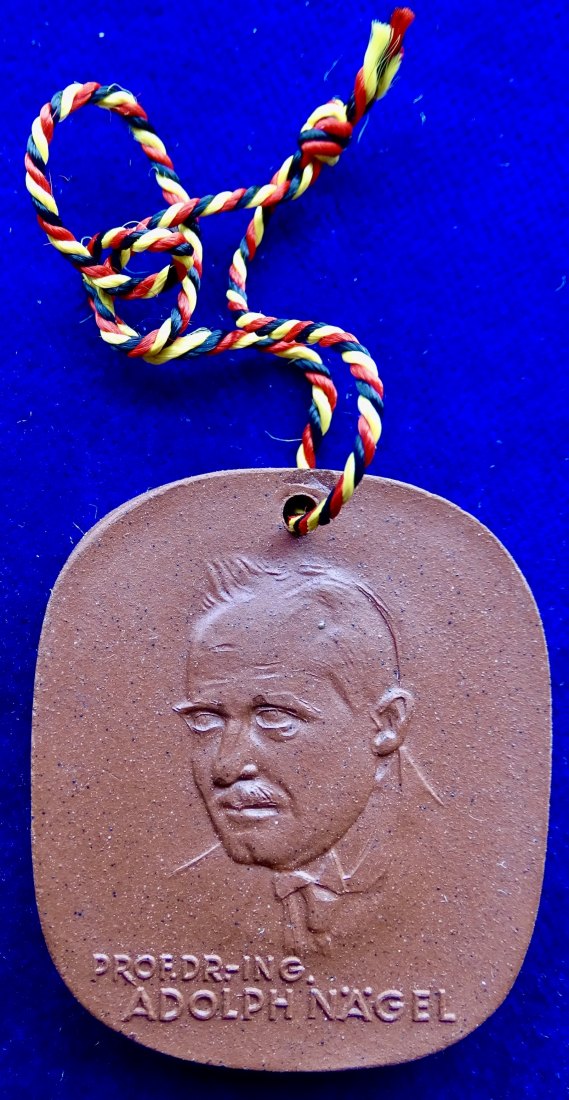  Porzellan- Medaille Technische Hochschule Dresden 1961, Adolph Nägel   