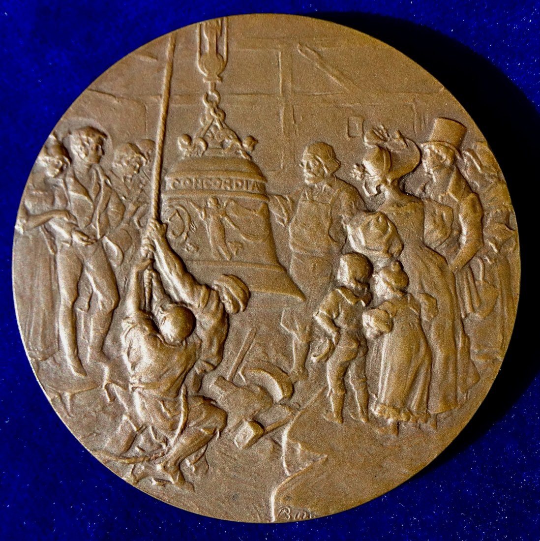  Karlsruhe 1905 Schillerfeier, Bronze- Medaille von Rudolf Mayer, Medicina in Nummis   