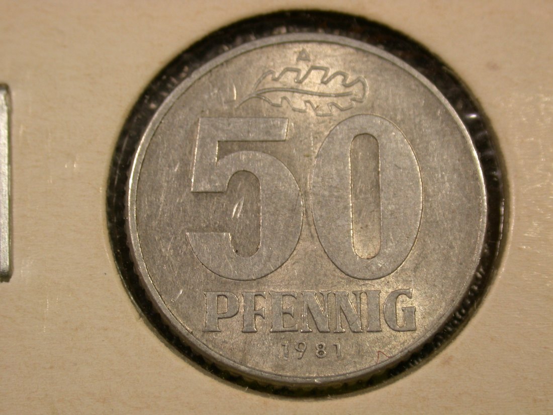  F04  DDR  50 Pfennig 1981 in ss/ss-vz  Originalbilder   