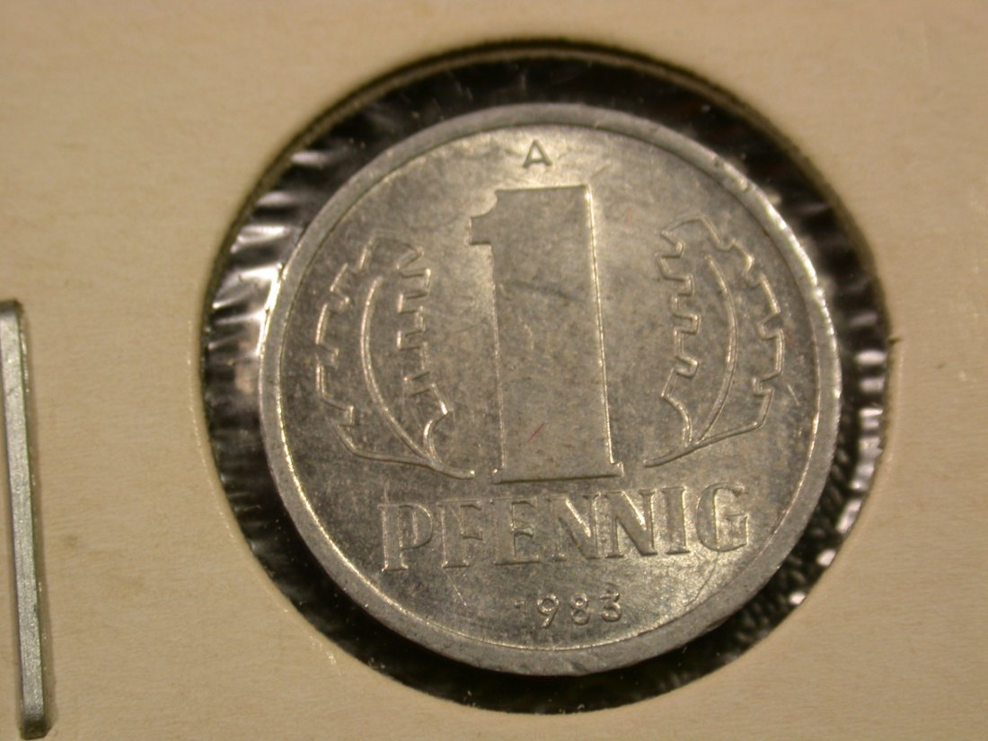  F04  DDR  1 Pfennig 1983 in vz+  Originalbilder   