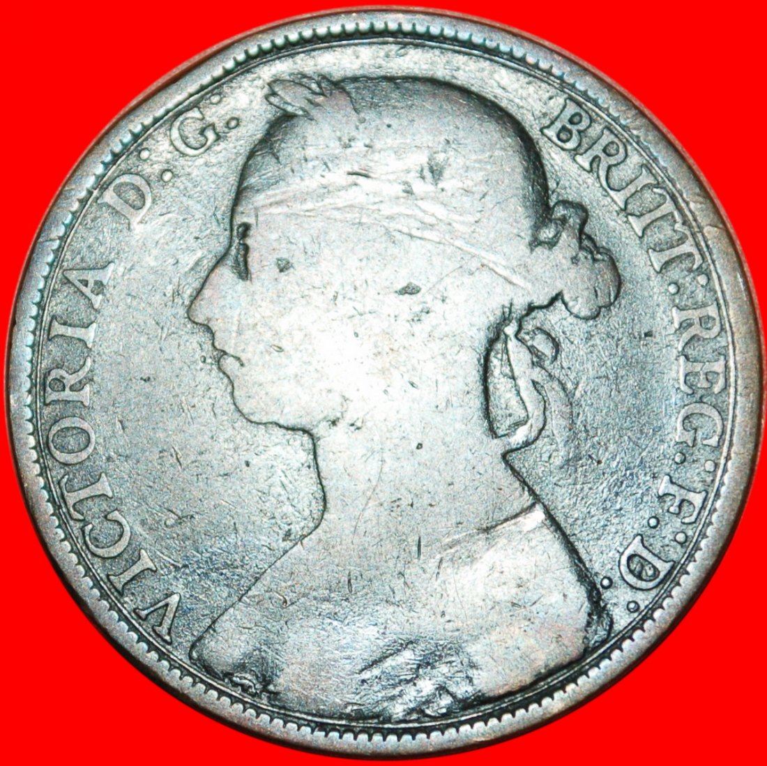  * HERRIN DER SEEN: GROSSBRITANNIEN ★ PENNY 1891! SCHIFF! VICTORIA (1837-1901) OHNE VORBEHALT!   