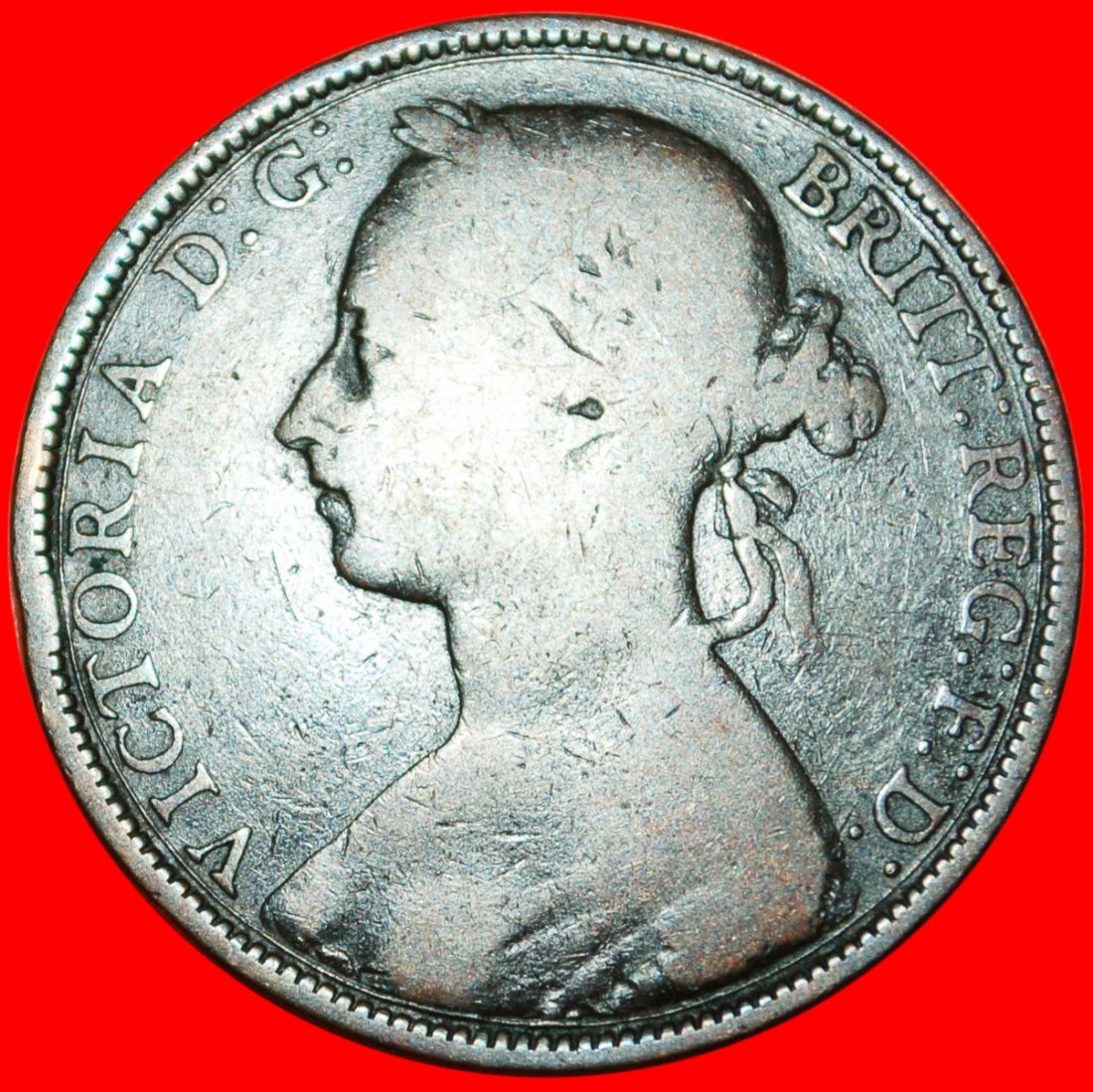  * HERRIN DER SEEN: GROSSBRITANNIEN ★ PENNY 1892! SCHIFF! VICTORIA (1837-1901) OHNE VORBEHALT!   