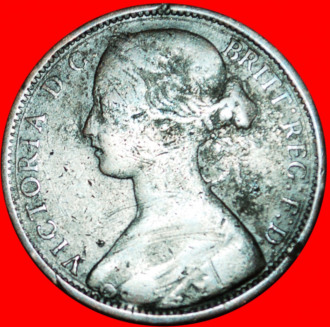  * MISTRESS OF SEAS: UNITED KINGDOM ★ PENNY 1863! SHIP! VICTORIA (1837-1901)★LOW START!★ NO RESERVE!   