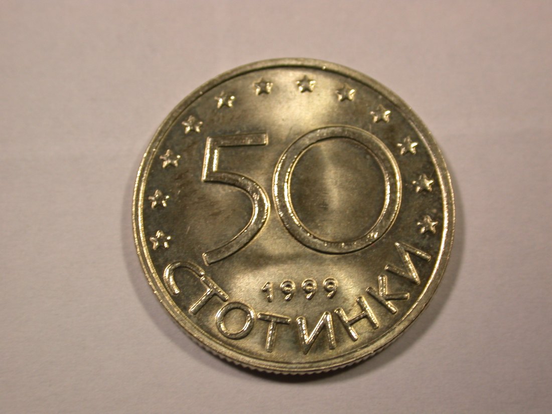  F17  Bulgarien 50 Stotinki  1999 in unc, f.st/st  Originalbilder   