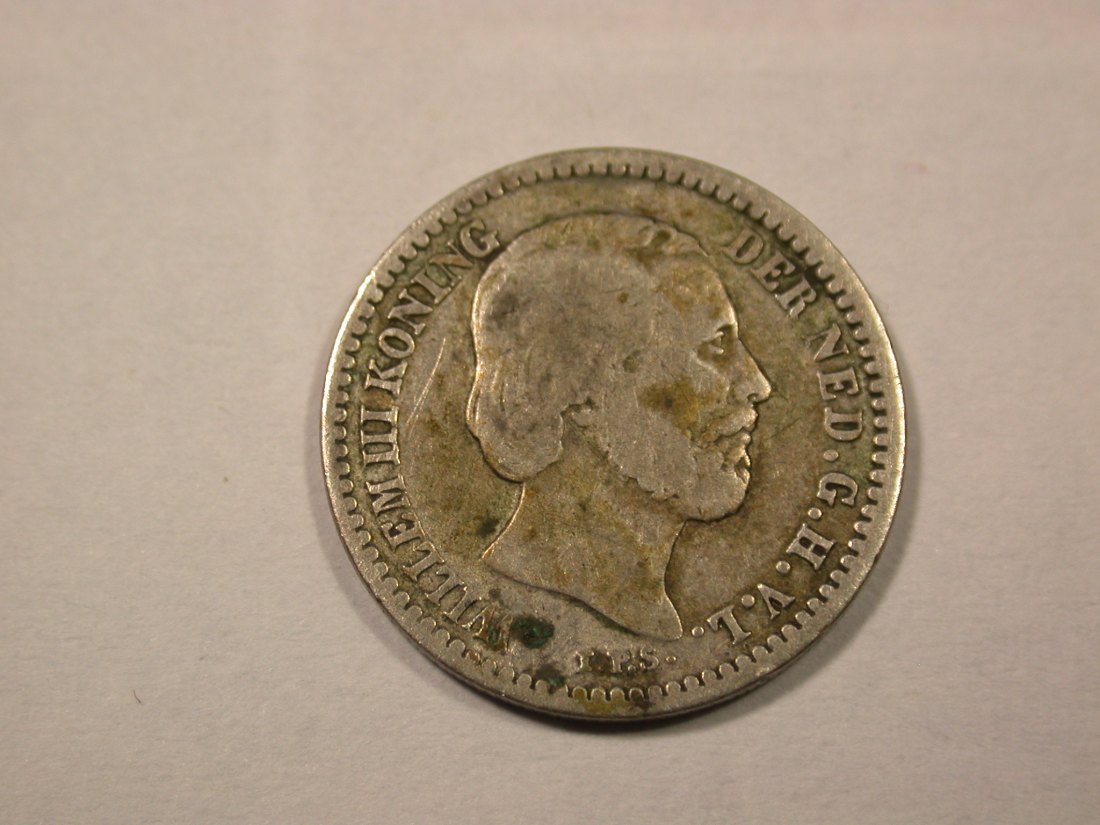  F17  Niederlande  20 Cent 1890 Wilhelm III in s/ss  Originalbilder   