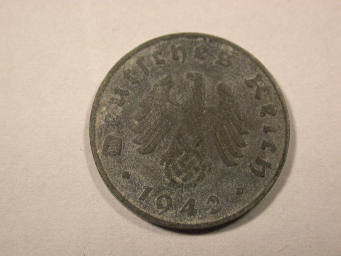  F17  3.Reich  1 Pfennig 1943 G in f.ss   Originalbilder   