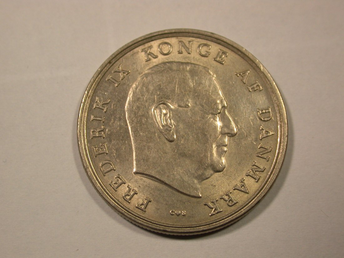 F17 Dänemark 5 Kronen 1965 in vz-st/f.st Originalbilder