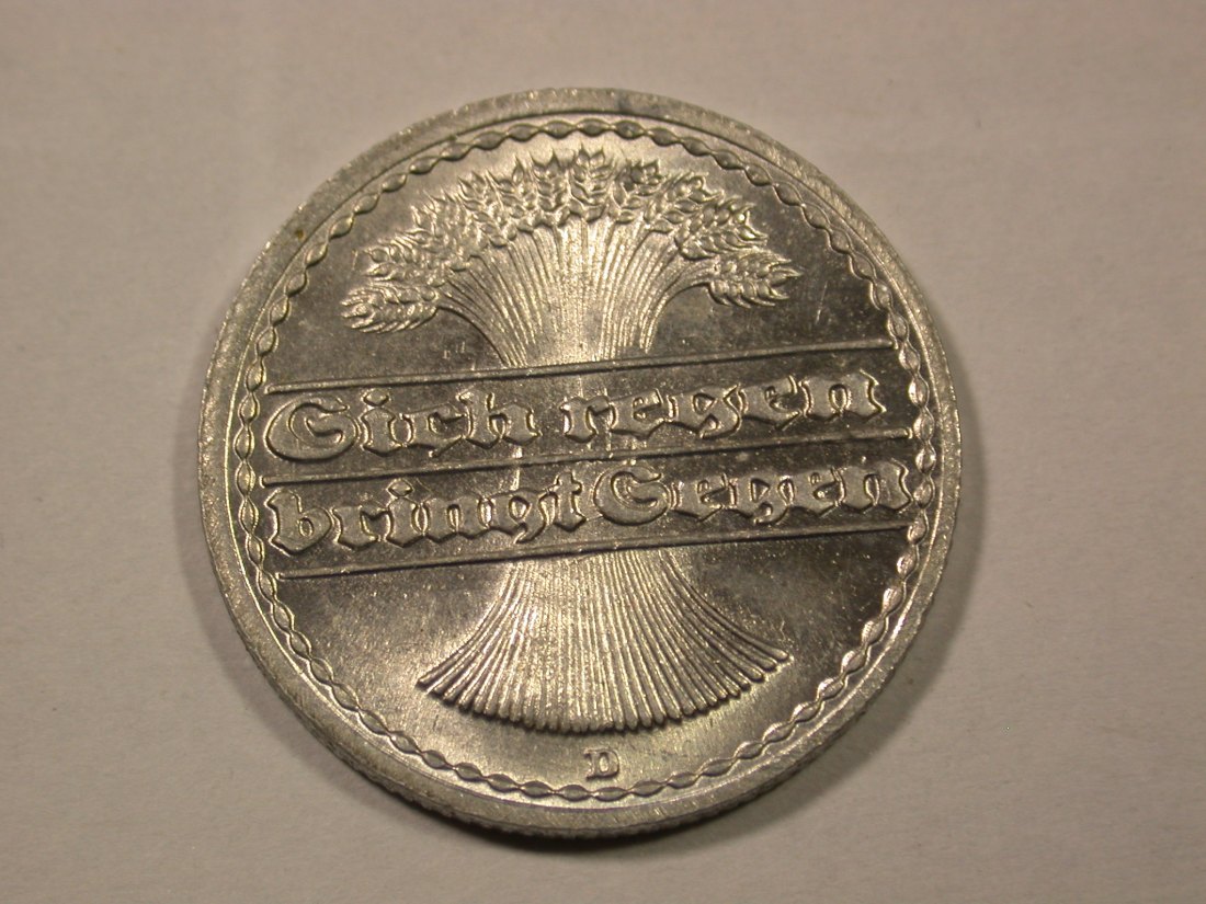  F17  Weimar  50 Pfennig 1921 D in st    Originalbilder   