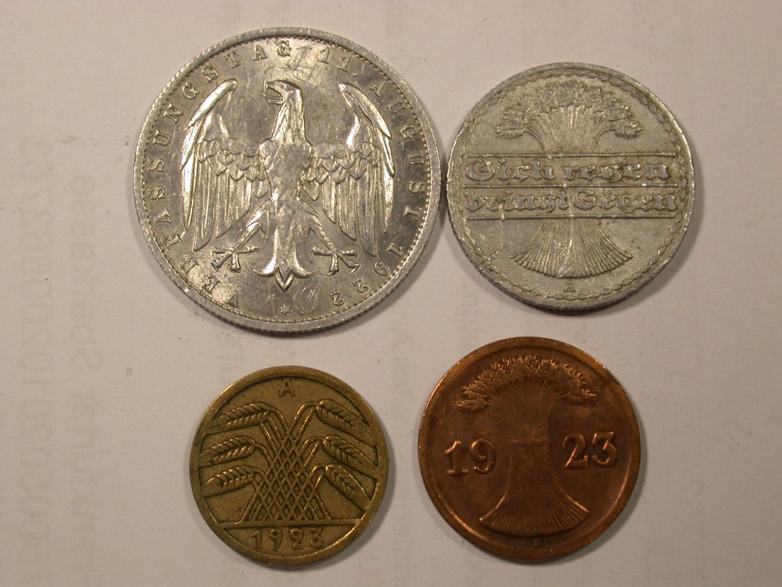  F18  Weimar  4 Münzen verschieden   Originalbilder   