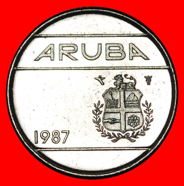  * NETHERLANDS: ARUBA ★ 10 CENTS 1987 MINT LUSTER! LOW START ★ NO RESERVE!   
