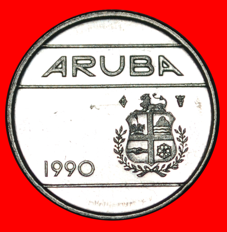  * NIEDERLANDE (1986-2019): ARUBA ★ 10 CENTS 1990 VZGL STEMPELGLANZ! OHNE VORBEHALT!   